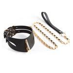 AVAM MOLTEN Leather Collar with Leash (Black) | Avec Amour Lingerie