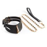 AVAM MOLTEN Leather Collar with Leash (Black) | Avec Amour Lingerie