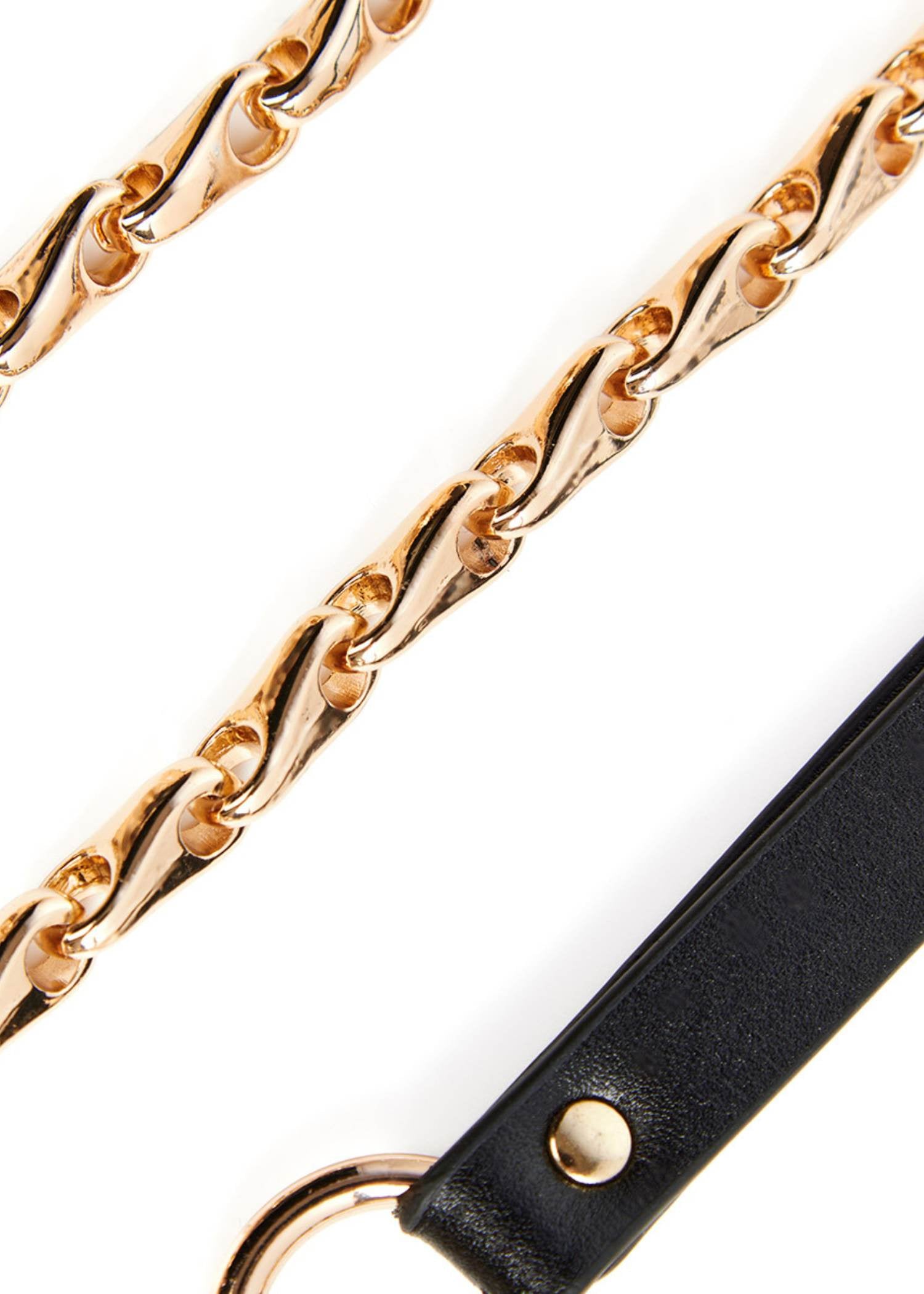 AVAM MOLTEN Leather Collar with Leash (Black) | Avec Amour Lingerie