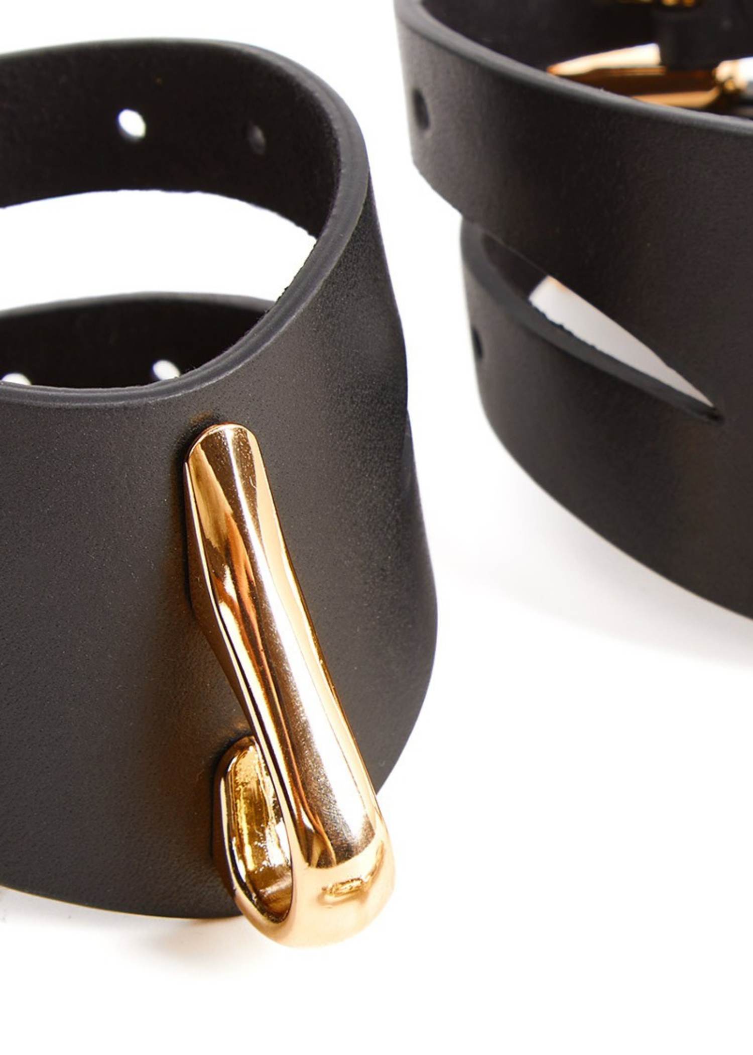 AVAM MOLTEN Leather Wrist Cuff (Black) | Avec Amour Lingerie