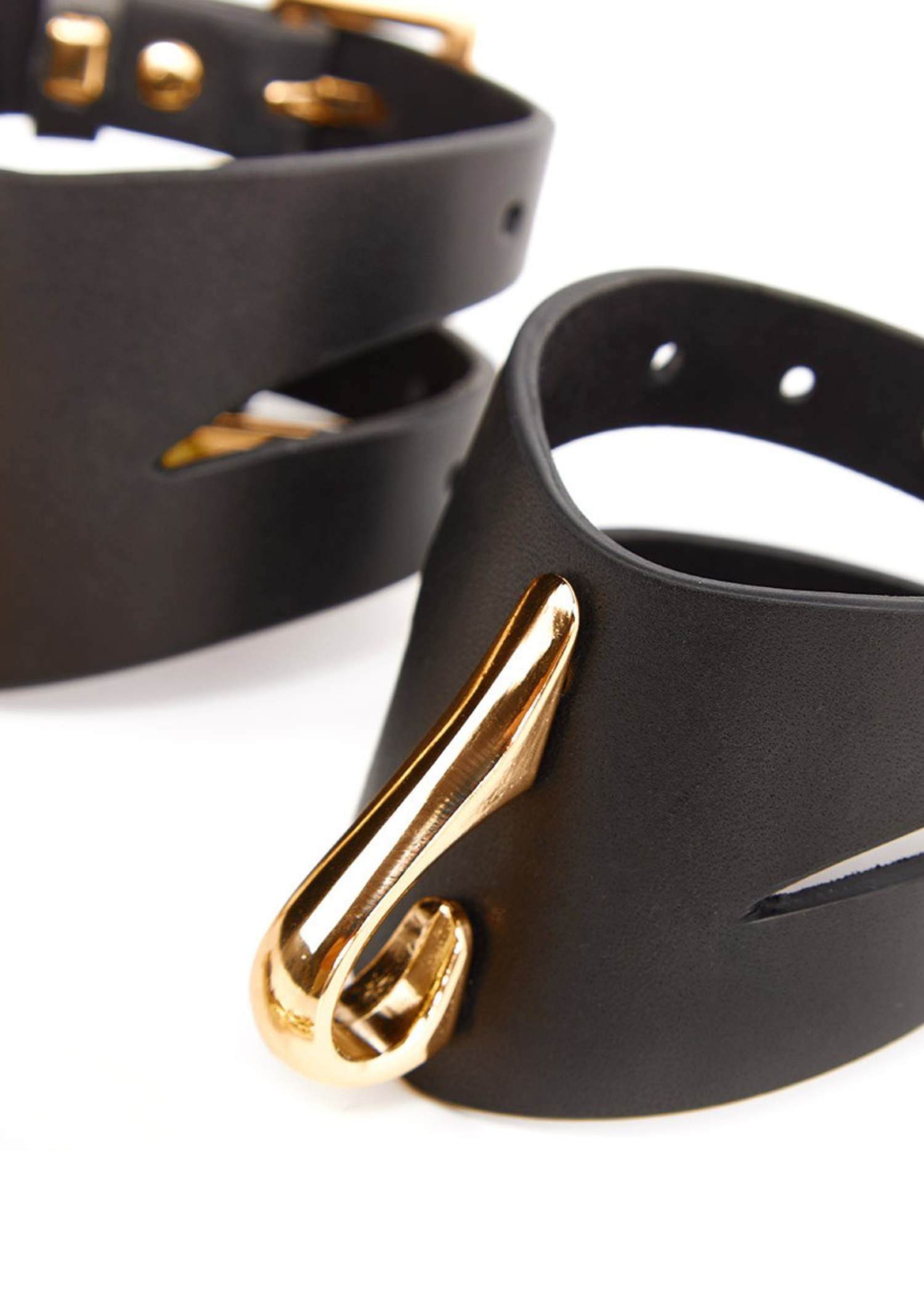 AVAM MOLTEN Leather Wrist Cuff (Black) | Avec Amour Lingerie