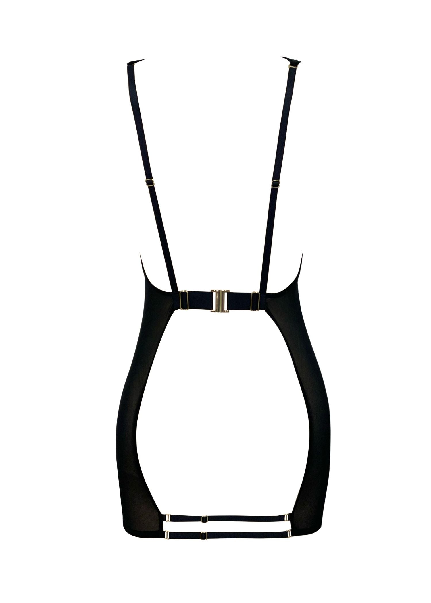 AVAM SHEER Backless Dress (Black) | Avec Amour Lingerie