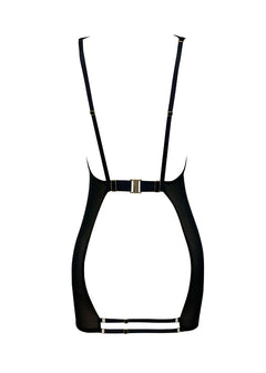 AVAM SHEER Backless Dress (Black) | Avec Amour Lingerie