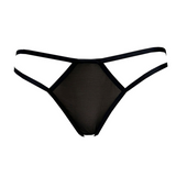 AVAM Sheer Open Panty (Black) | Avec Amour Lingerie
