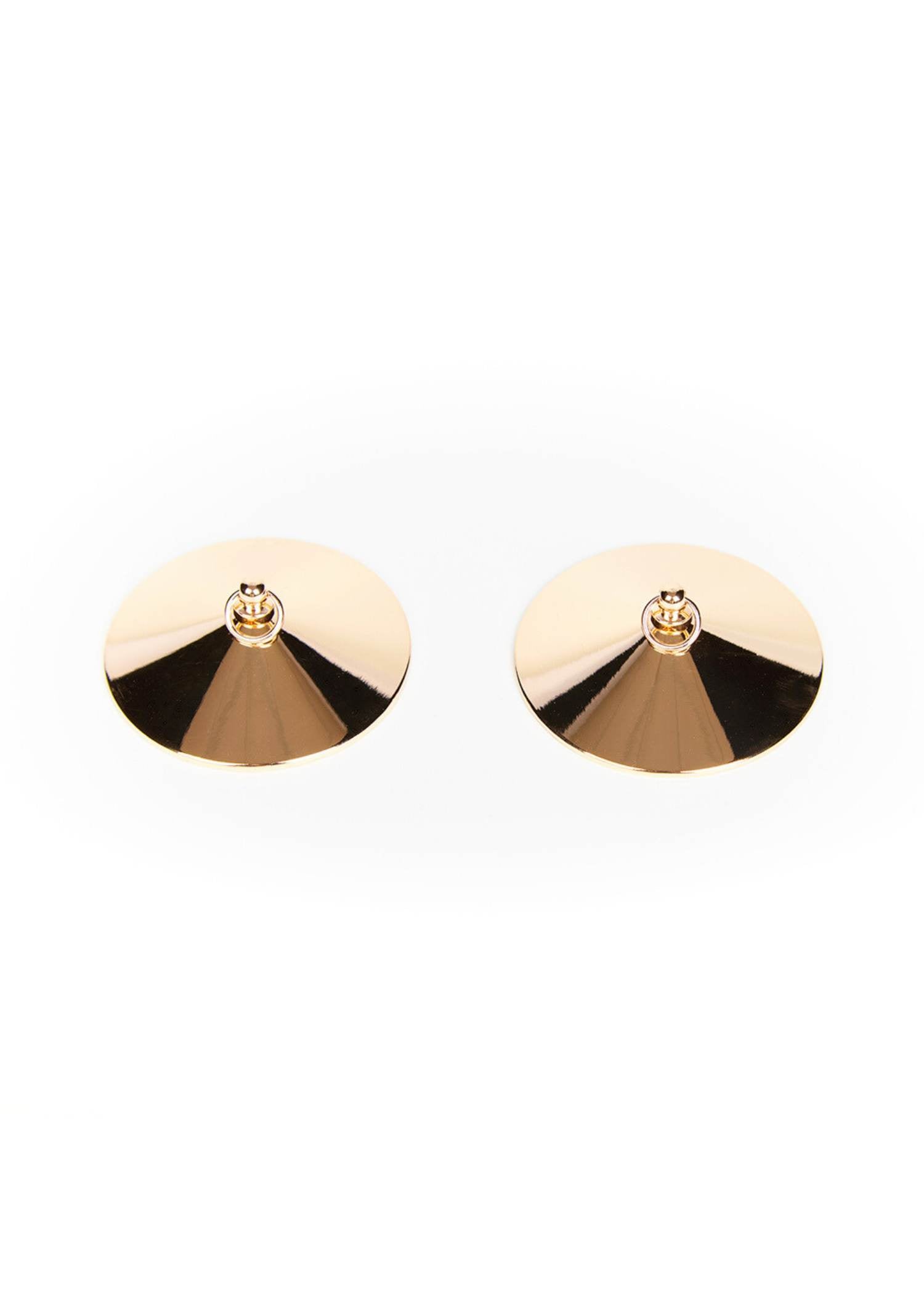 AVAM TIPPED Metal Nipple Covers with Mini Ring (Gold) | Avec Amour Lingerie