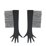 Baed Stories Long Mesh Gloves With Fringe (Black) | Avec Amour