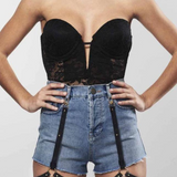 Bijoux Indiscrets Maze Shorts Garter (Black) | Avec Amour Lingerie