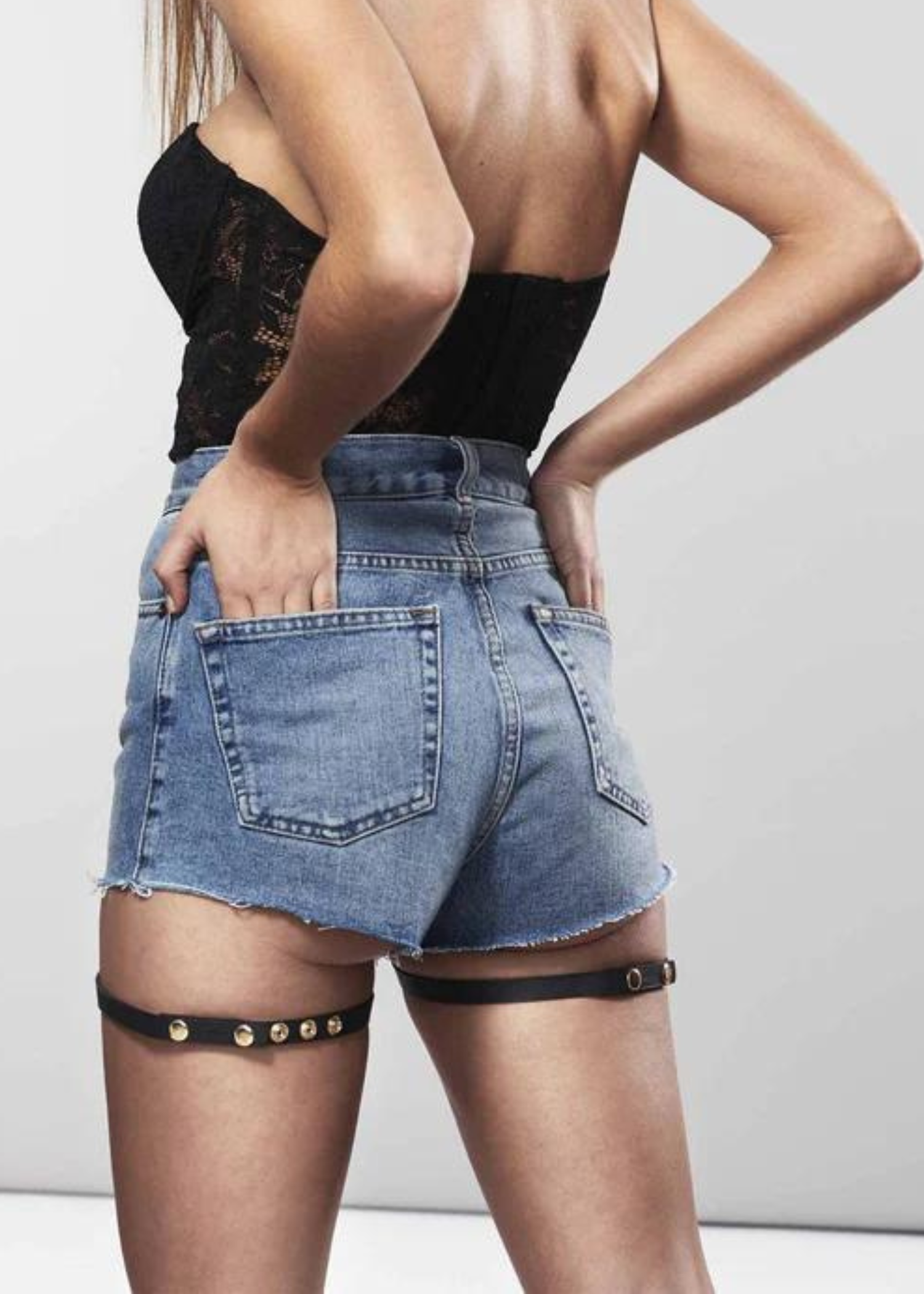 Bijoux Indiscrets Maze Shorts Garter (Black) | Avec Amour Lingerie