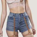 Bijoux Indiscrets Maze Shorts Garter (Brown) | Avec Amour Lingerie