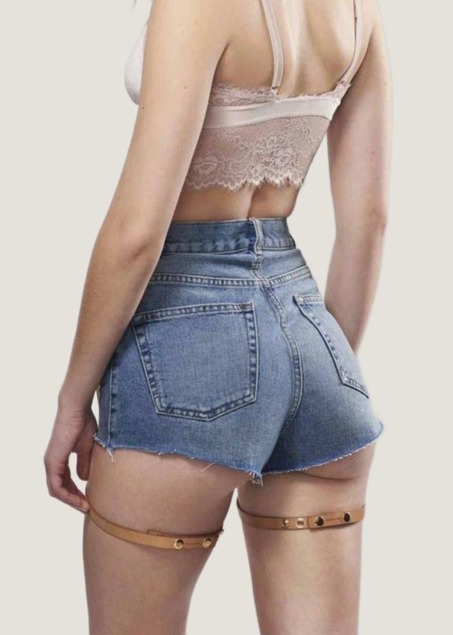 Bijoux Indiscrets Maze Shorts Garter (Brown) | Avec Amour Lingerie