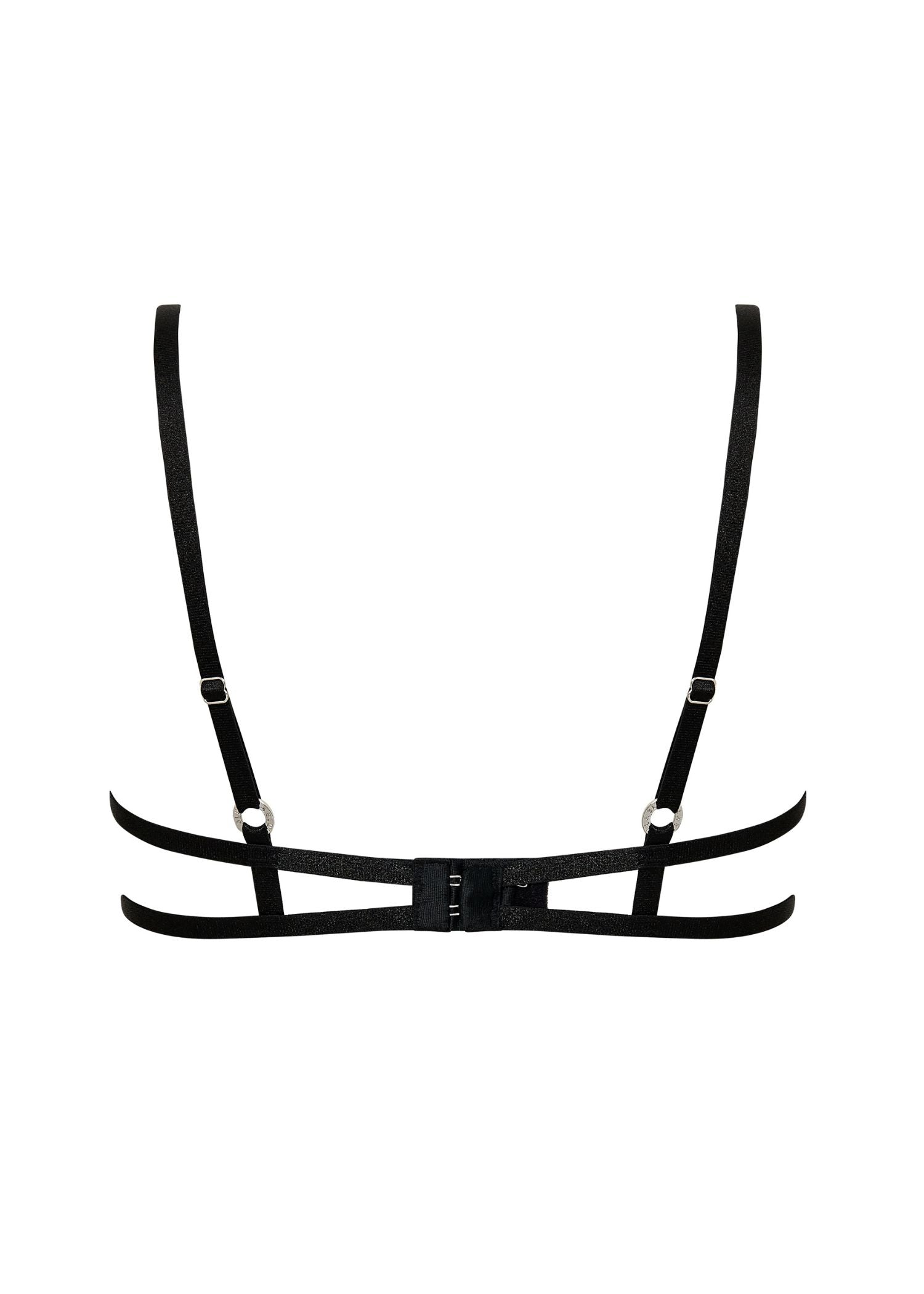 Bluebella Antoinette Open Wired Bra (Black/Silver) | Avec Amour