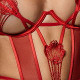 Bluebella Brigitte Wired Body (Red) | Avec Amour Lingerie