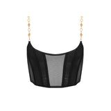Bluebella Emery Soft Bustier (Black/Gold) | Avec Amour Lingerie