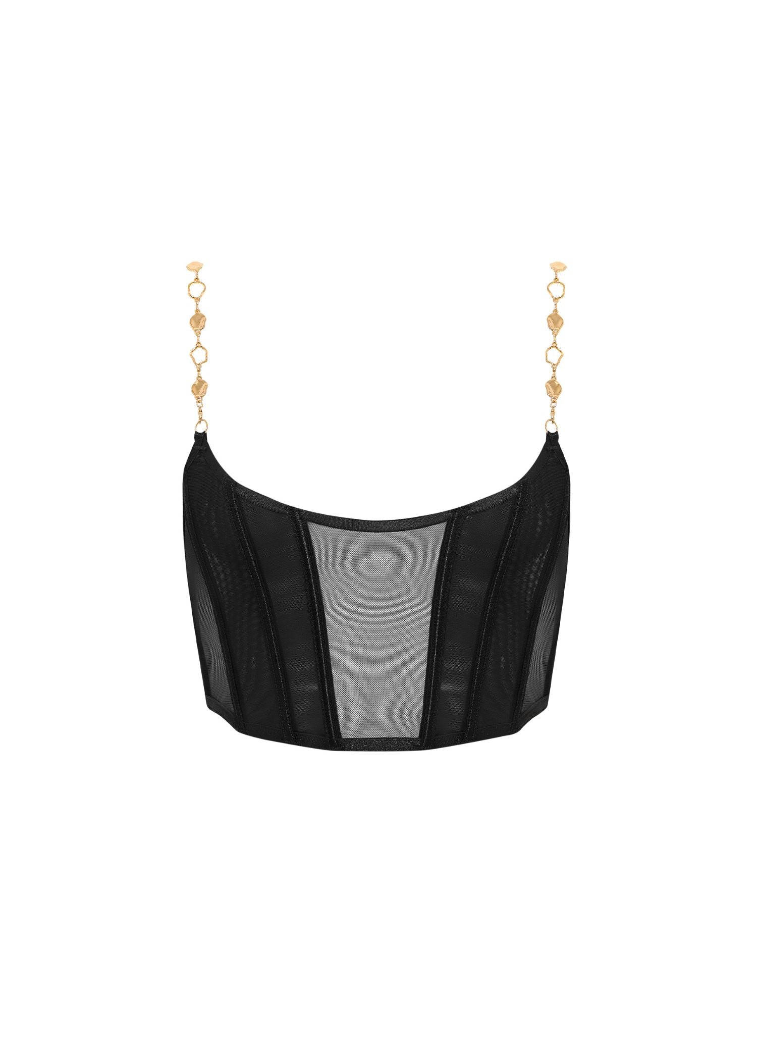 Bluebella Emery Soft Bustier (Black/Gold) | Avec Amour Lingerie