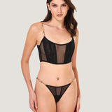 Bluebella Emery Soft Bustier (Black/Gold) | Avec Amour Lingerie