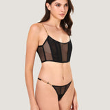 Bluebella Emery Soft Bustier (Black/Gold) | Avec Amour Lingerie