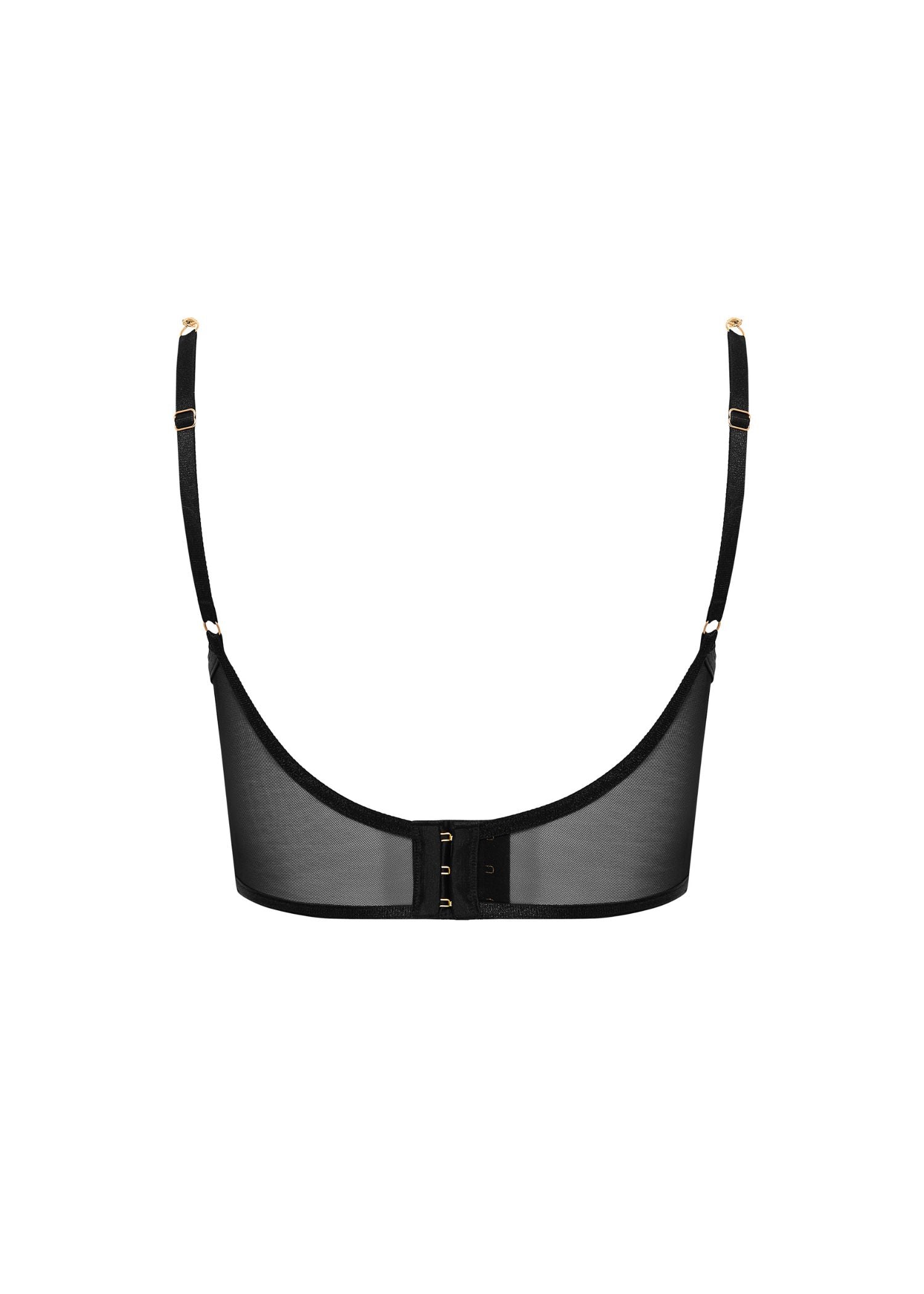 Bluebella Emery Soft Bustier (Black/Gold) | Avec Amour Lingerie