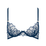 Bluebella Laurel Leaf Embroidered Underwired Bra (Navy Blue)