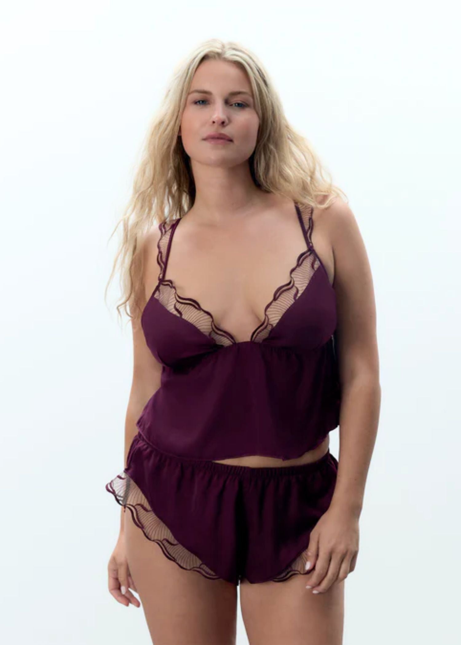 Bluebella Marabel Cami & Short (Cherry Red) | Avec Amour Lingerie
