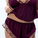 Bluebella Marabel Cami & Short (Cherry Red) | Avec Amour Lingerie