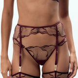 Bluebella Marabel Suspender Belt (Cherry Red) | Avec Amour Lingerie