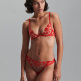 Bluebella MARIAN Wired Bra (Tomato Red/Sheer) | Avec Amour Sexy Lingerie