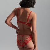 Bluebella MARIAN Wired Bra (Tomato Red/Sheer) | Avec Amour Sexy Lingerie
