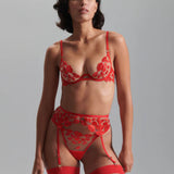 Bluebella MARIAN Wired Bra (Tomato Red/Sheer) | Avec Amour Sexy Lingerie