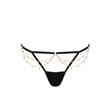 Bluebella Petra Thong (Black/Gold/Silver)| Avec Amour Lingerie