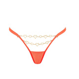 Bluebella Phoenix Thong (Coral / Gold) | Avec Amour Lingerie