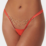 Bluebella Phoenix Thong (Coral / Gold) | Avec Amour Lingerie