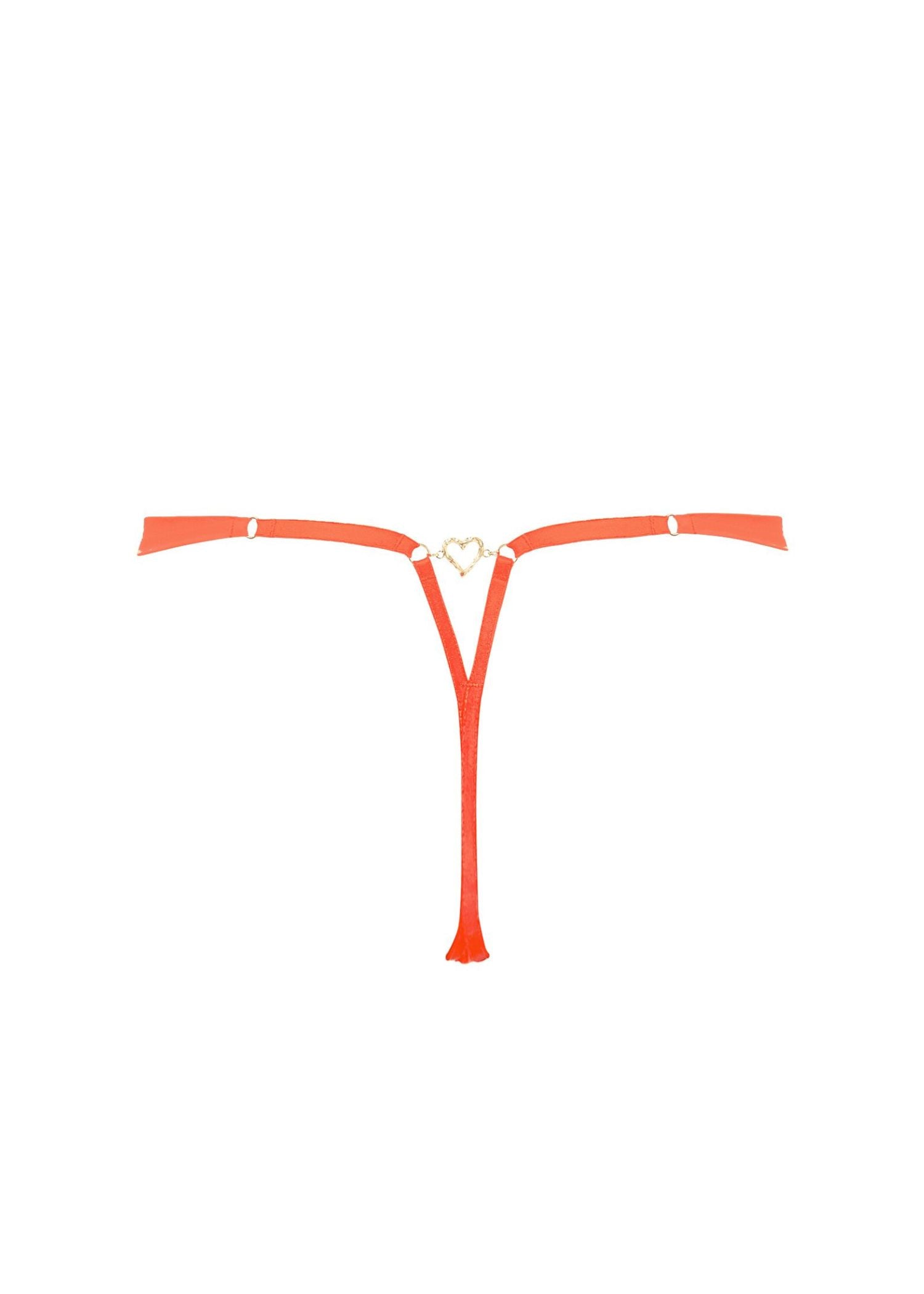Bluebella Phoenix Thong (Coral / Gold) | Avec Amour Lingerie