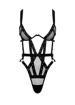 Bluebella Sana Wired Bodysuit (Black) | Avec Amour Lingerie
