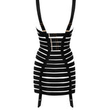 Bluebella Trinity Longline Wired Basque (Black) | Avec Amour Lingerie