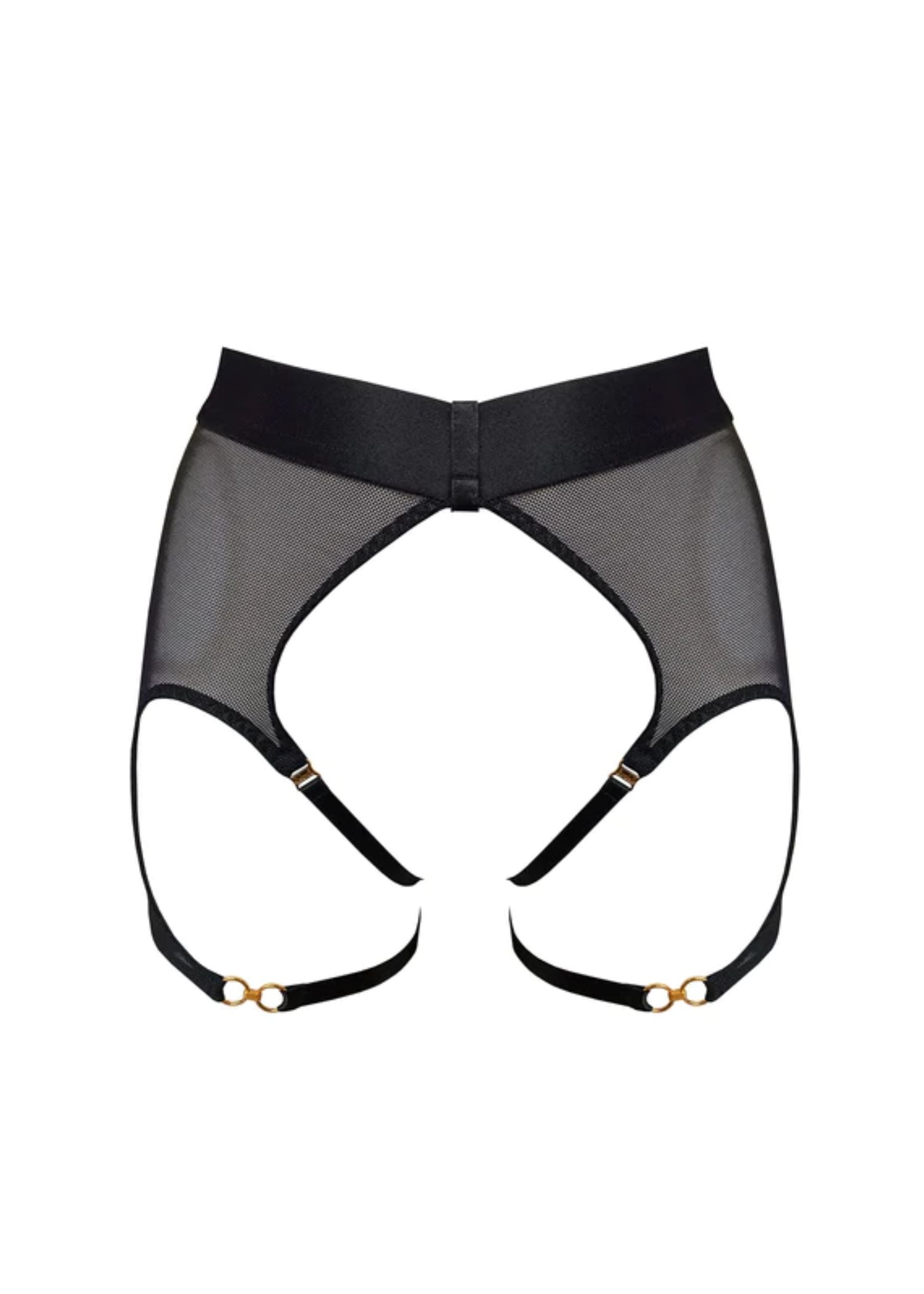Bordelle Cadi Ouvert Garter Brief (Black) | Avec Amour Luxury Lingerie