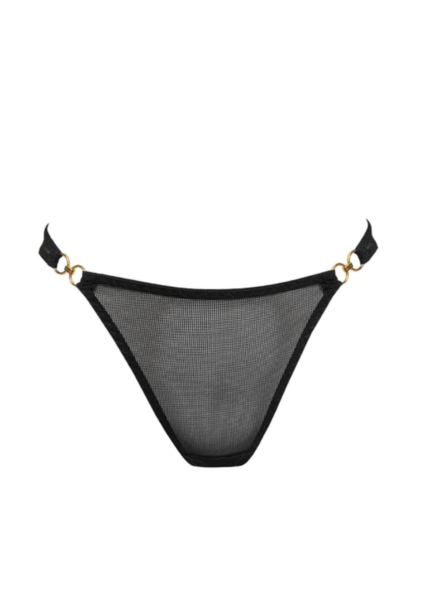 Bordelle Cadi Thong (Black) | Avec Amour Luxury Lingerie