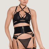 Bordelle Circe Suspender (Black) | Avec Amour Luxury Lingerie