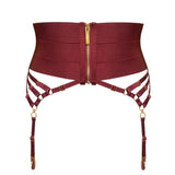 Bordelle Circe Suspender (Morello) | Avec Amour Luxury Lingerie