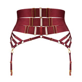 Bordelle Circe Suspender (Morello) | Avec Amour Luxury Lingerie
