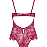 Coco de Mer Astrantia Bodysuit (Crimson) | Avec Amour Lingerie