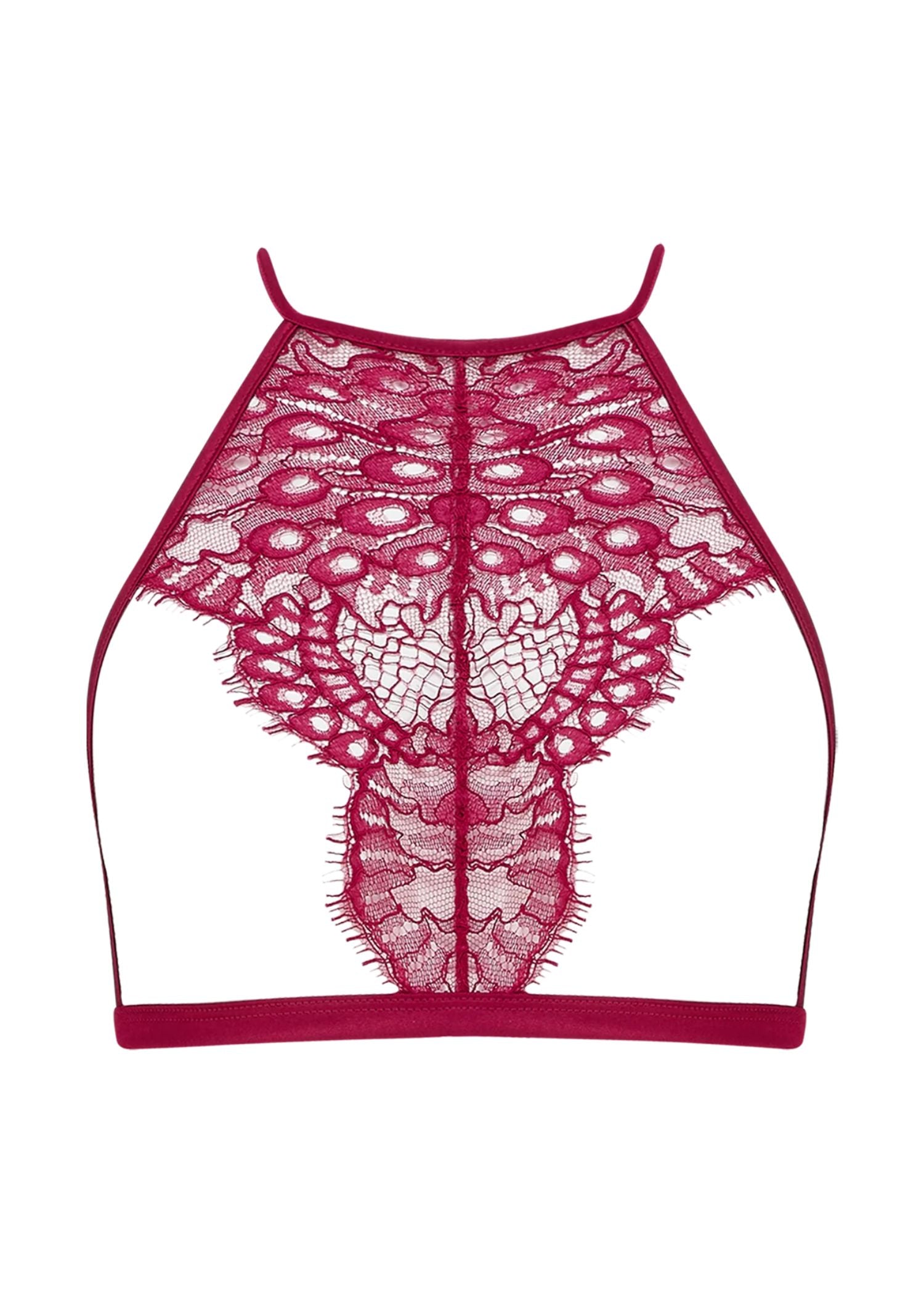 Coco de Mer Astrantia Open Soft Cup Bra (Crimson) | Avec Amour Lingerie