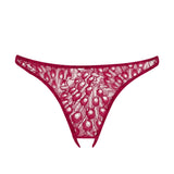 Coco de Mer Astrantia Open Knicker (Crimson) | Avec Amour Lingerie