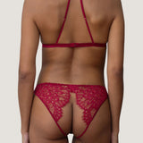 Coco de Mer Astrantia Open Knicker (Crimson) | Avec Amour Lingerie
