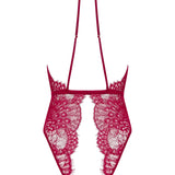 Coco de Mer Astrantia Playsuit (Crimson) | Avec Amour Lingerie