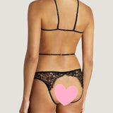 Coco de Mer - Hera Playsuit (Black) - Cupless, Ouvert | Avec Amour Sexy Lingerie