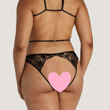 Coco de Mer - Hera Playsuit (Black) - Cupless, Ouvert | Avec Amour Sexy Lingerie