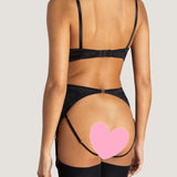 Coco de Mer Olympia Quarter Cup Bra (Black/Gold) | Avec Amour Luxury Sexy Lingerie