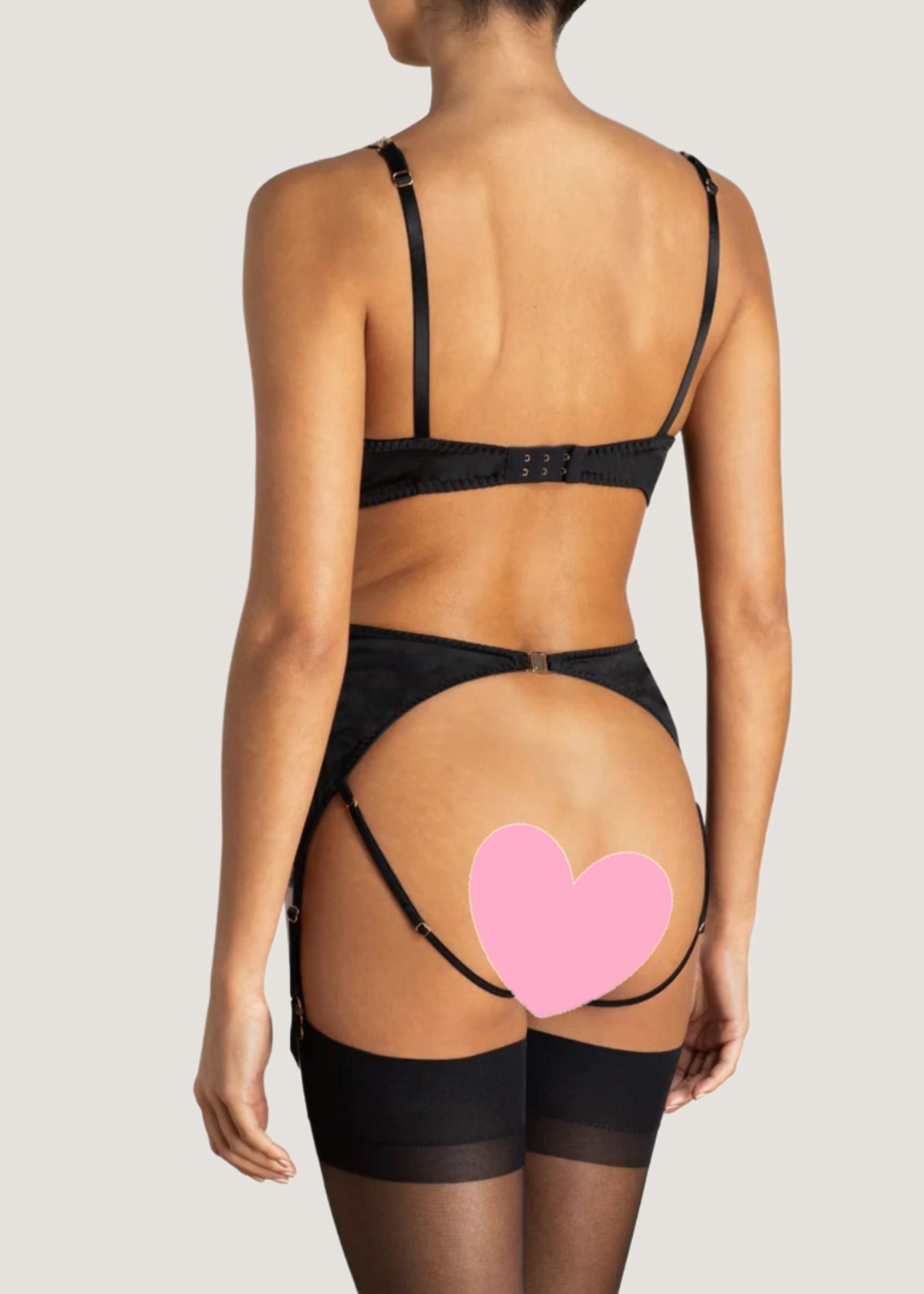 Coco de Mer Olympia Quarter Cup Bra (Black/Gold) | Avec Amour Luxury Sexy Lingerie