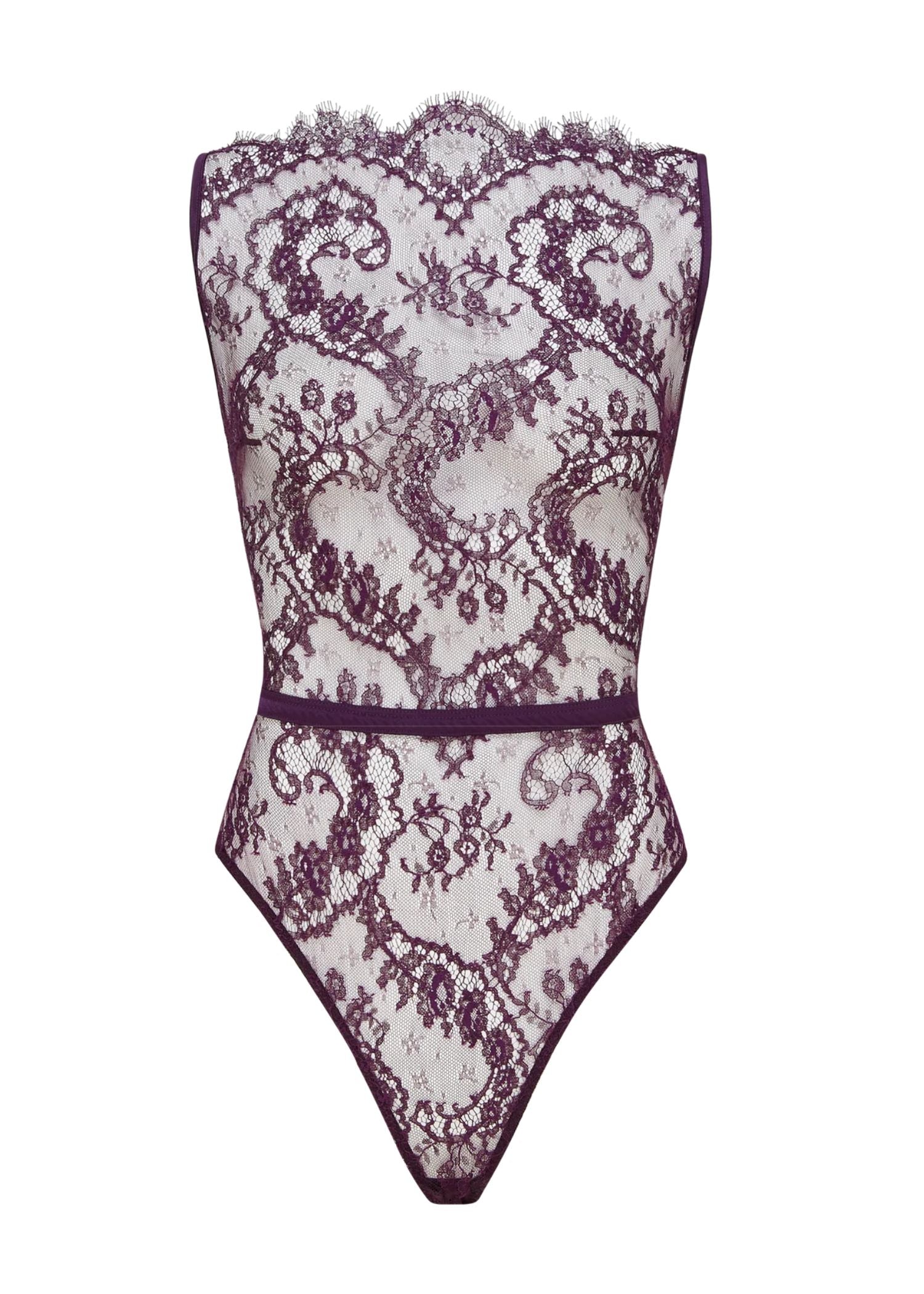 Coco de Mer Lunaria Bodysuit (Amethyst) | Avec Amour Luxury Lingerie