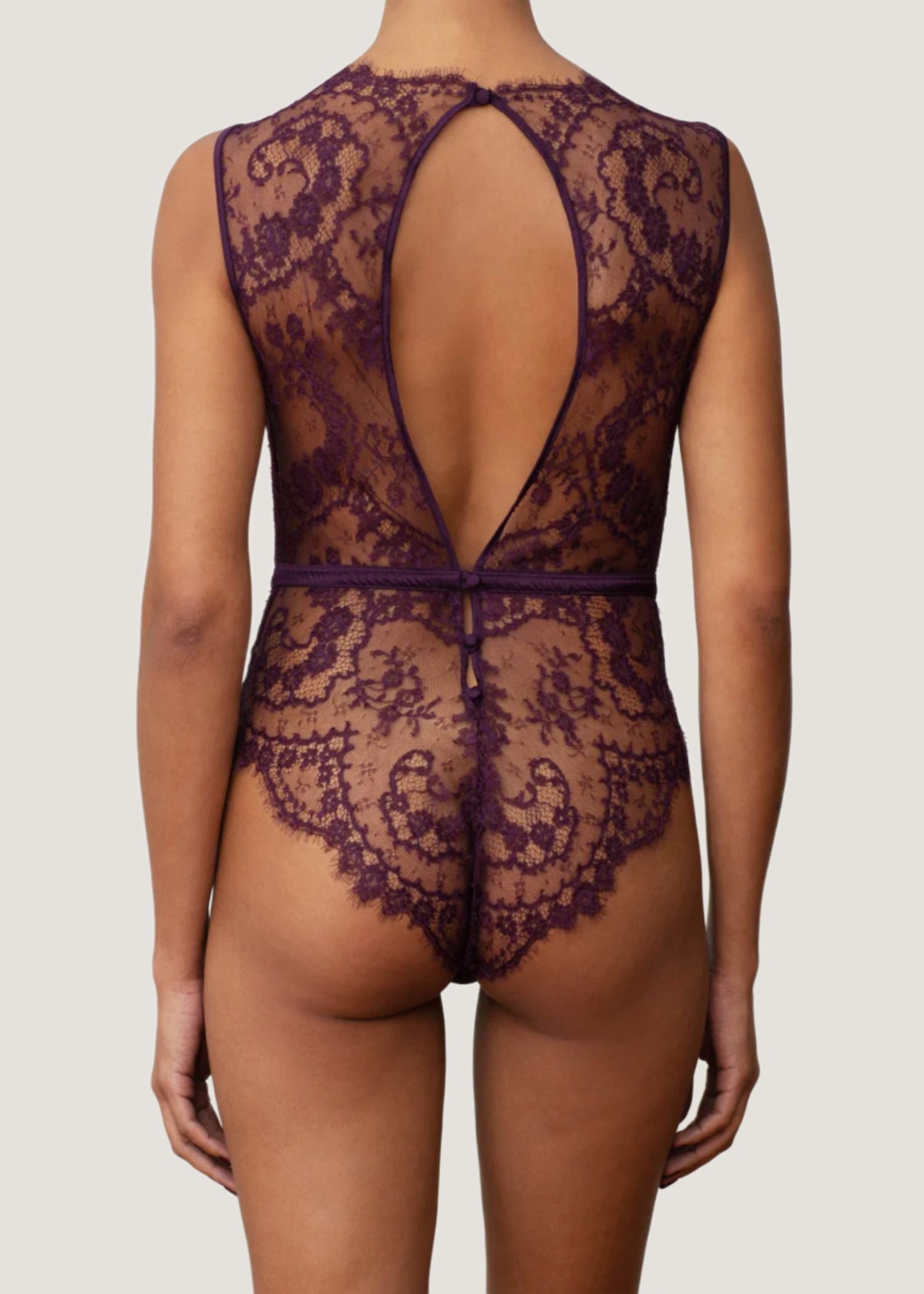 Coco de Mer Lunaria Bodysuit (Amethyst) | Avec Amour Luxury Lingerie